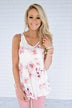 Dessert First Floral Top ~ Ivory