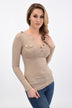 Button Top ~ Oatmeal
