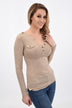 Button Top ~ Oatmeal