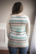 Taupe Aztec Pocket Top