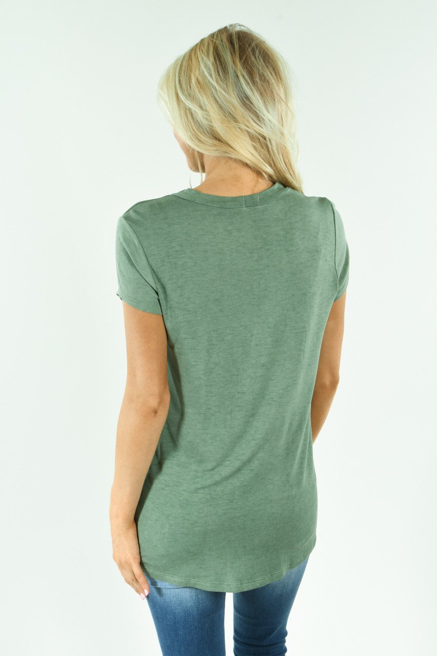 Olive Choker Top