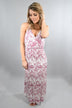 Mauve Floral Maxi Dress