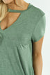 Olive Choker Top