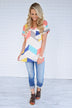 Oh Happy Day Chevron Top ~ Cream