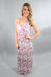 Mauve Floral Maxi Dress
