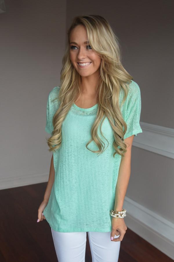 Paradise Top ~ Mint
