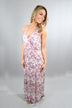 Mauve Floral Maxi Dress