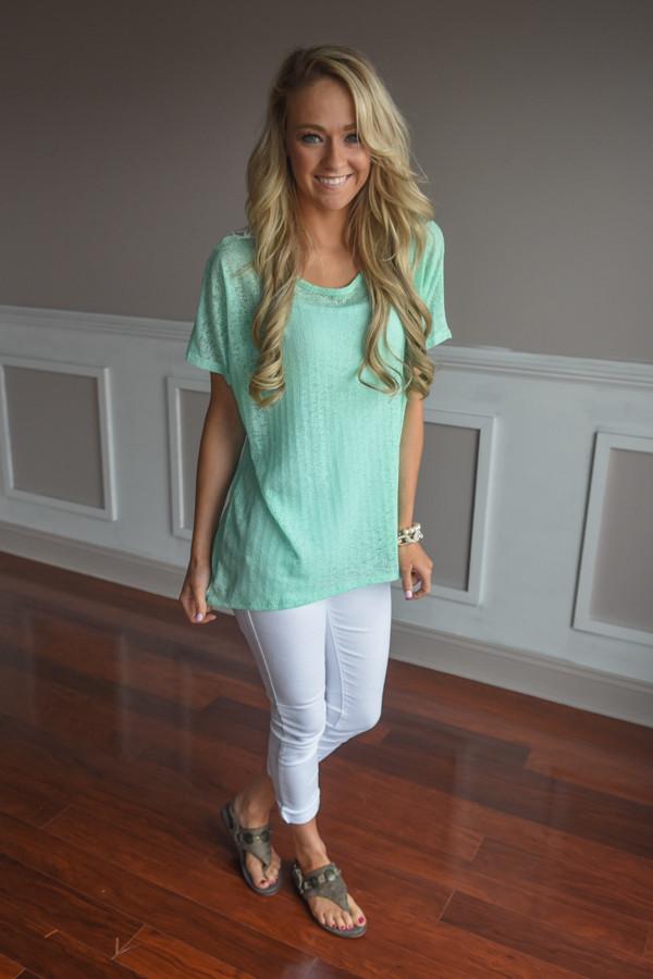 Paradise Top ~ Mint