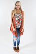 Burnt Orange Sleeveless Kimono