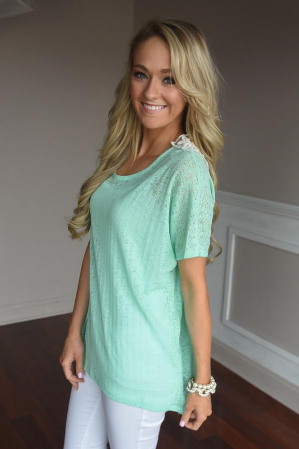 Paradise Top ~ Mint