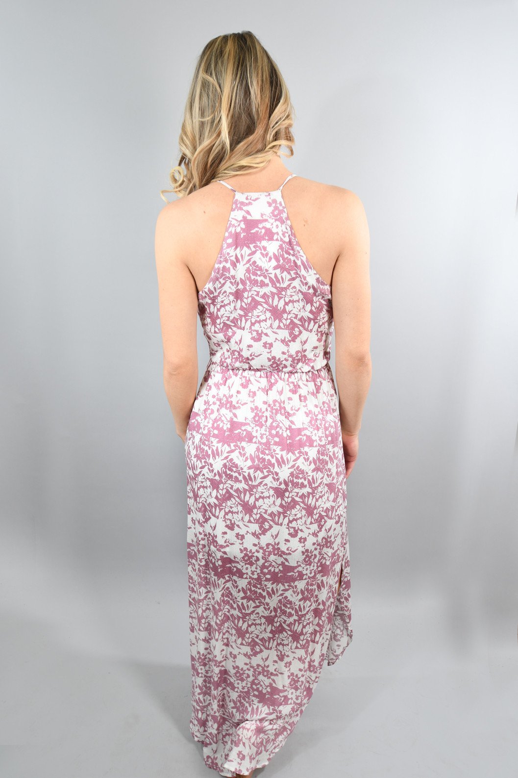 Mauve Floral Maxi Dress
