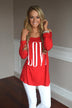 LOVE Slouchy Top ~ Red