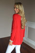 LOVE Slouchy Top ~ Red