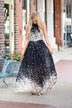 Cherry Blossoms Maxi Dress ~ Black