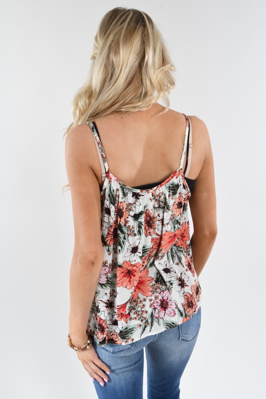 Make Believe Floral Tank Top