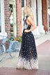 Cherry Blossoms Maxi Dress ~ Black