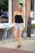 B&W Floral Romper