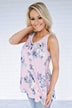 Dessert First Floral Top ~ Purple