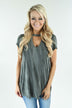 Charcoal Choker Top