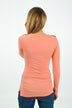 Button Top ~ Peach