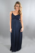 All Ruffled Up Maxi ~ Navy