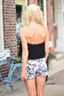 B&W Floral Romper