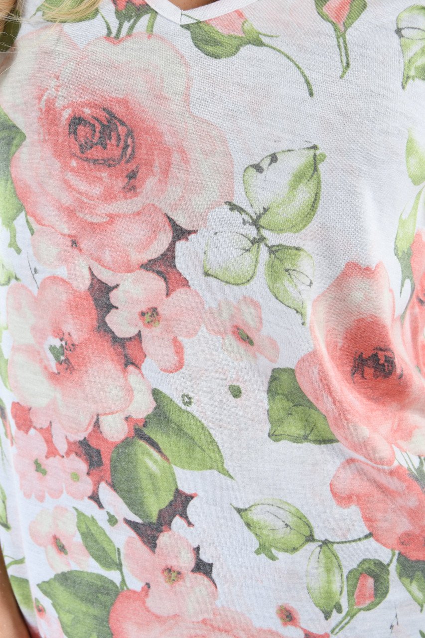 Love the Way You Look Floral Criss Cross Top ~ Ivory