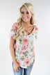 Love the Way You Look Floral Criss Cross Top ~ Ivory