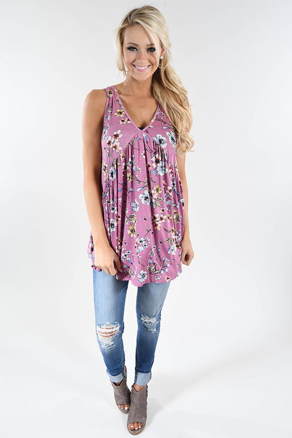 Summer Vibes Floral Tank Top