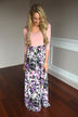 Peach & Lilac Maxi Dress