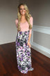 Peach & Lilac Maxi Dress
