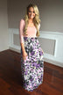 Peach & Lilac Maxi Dress