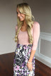 Peach & Lilac Maxi Dress