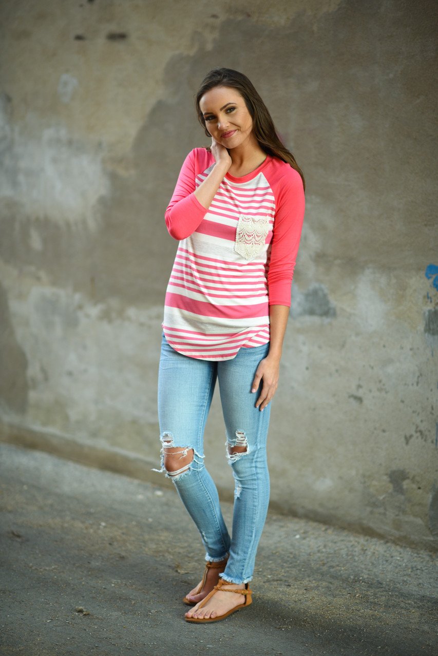 Bringing the Fun Top ~ Bright Pink