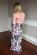 Peach & Lilac Maxi Dress