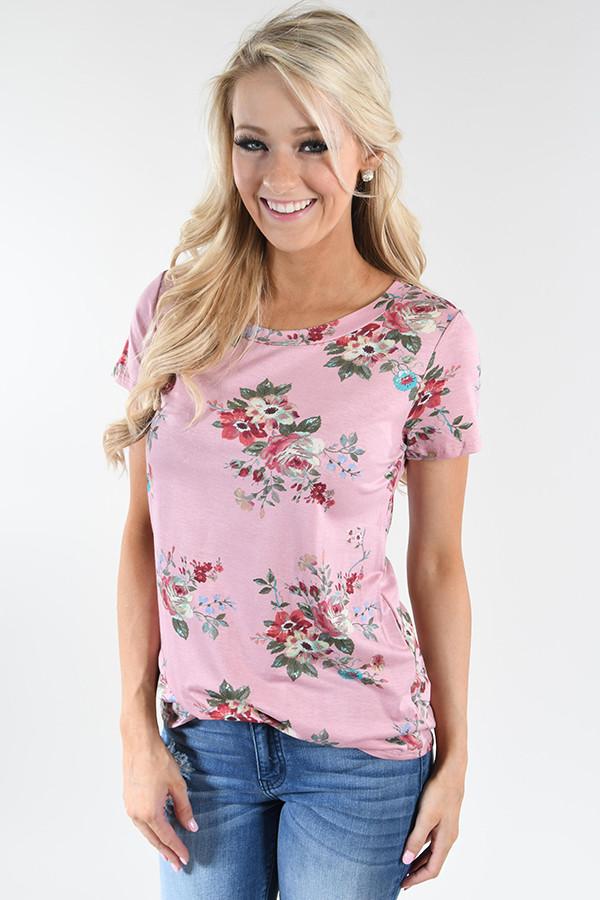 Summertime Floral Top ~ Pink