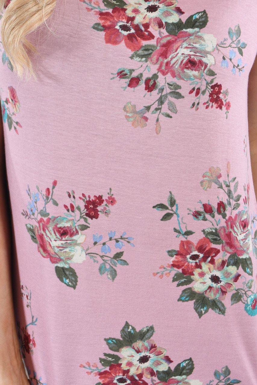 Summertime Floral Top ~ Pink