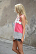 Don't Let Me Down Floral Tank ~ Pink