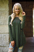 Olive Button Down Top