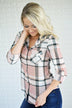 The Essential Plaid Top ~ Blush