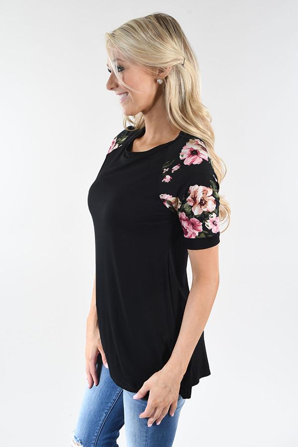 Show Your Best Top ~ Black Sleeve