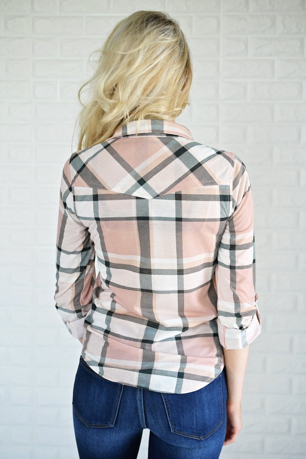 The Essential Plaid Top ~ Blush