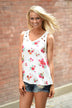 Dainty Floral Criss Cross Tank