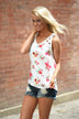Dainty Floral Criss Cross Tank