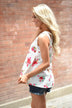Dainty Floral Criss Cross Tank