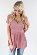 Be My Baby Top ~ Mauve