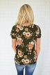 Beautifully Blooming Top ~ Olive