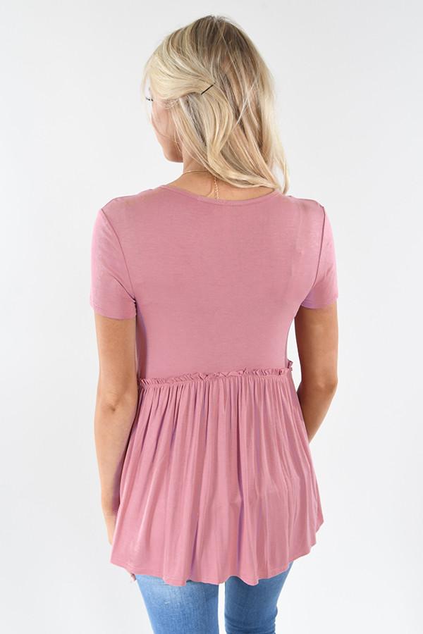Be My Baby Top ~ Mauve