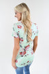 Isn't That Peachy Floral Pocket Top - Mint
