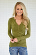 Button Top ~ Olive